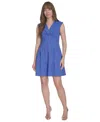 Tommy Hilfiger Petite Jacquard Twist-front Tiered Dress