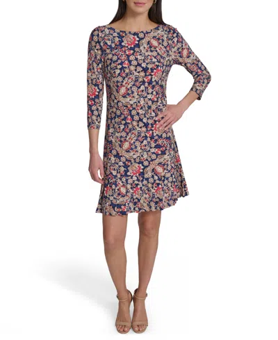 Tommy Hilfiger Petite Jersey Pull-on Shift Dress In Multi