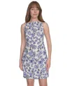 Tommy Hilfiger Petite Printed Hopsack Sleeveless Dress