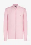 Tommy Hilfiger Pigment Dyed Li Solid Rf Shirt In Rosa