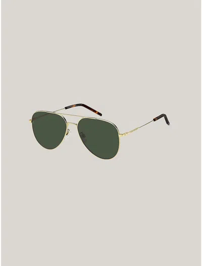 Tommy Hilfiger Pilot Sunglasses In Gold