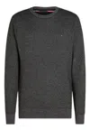 Tommy Hilfiger Pima Org Cotton Cash 2 Tone Sweater In Nero
