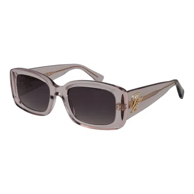 Tommy Hilfiger Pink Acetate Sunglasses In Brown