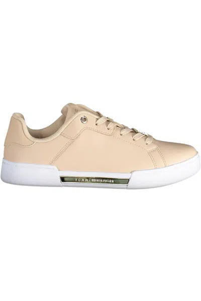 Tommy Hilfiger Pink Polyester Sneaker In Neutral