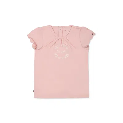 Tommy Hilfiger Pink T-shirt For Baby Girl With Iconic Flag
