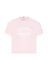Tommy Hilfiger Pink T-shirt For Girl With Logo In Pink