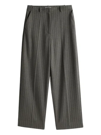 Tommy Hilfiger Pinstripe Pocket Trousers In Gray
