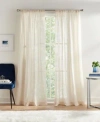 Tommy Hilfiger Pinstripe Sheer Pole Top 2 Piece Curtain Panel Collection In White