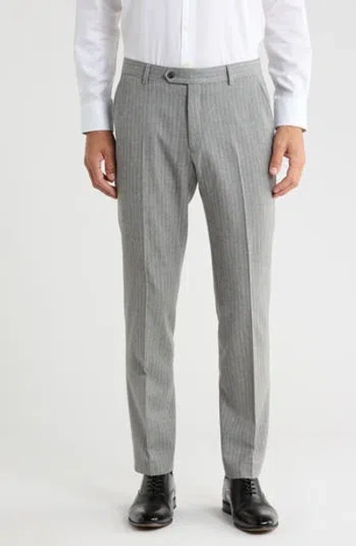 Tommy Hilfiger Pinstripe Wool Dress Pants In Gray