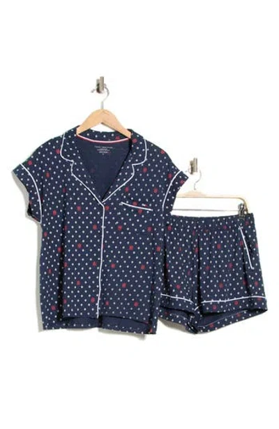 Tommy Hilfiger Piped Cotton Pajamas In Th Diamond Sky Captain