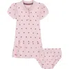 Tommy Hilfiger Piqué Polo Dress & Bloomers Set In Pink