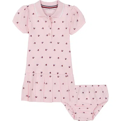 Tommy Hilfiger Babies'  Piqué Polo Dress & Bloomers Set In Pink
