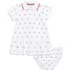 Tommy Hilfiger Babies'  Piqué Polo Dress & Bloomers Set In White