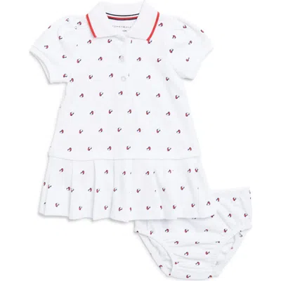 Tommy Hilfiger Piqué Polo Dress & Bloomers Set In White