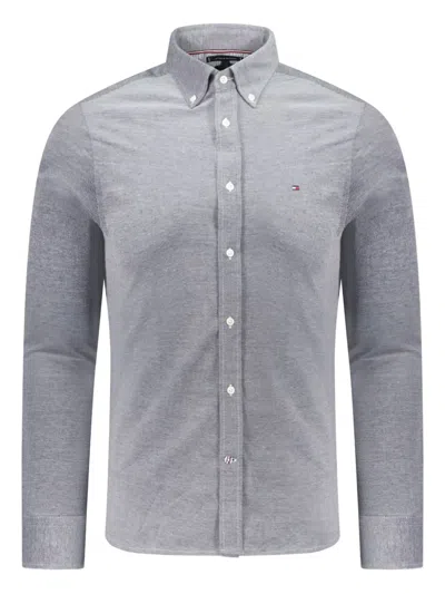 Tommy Hilfiger Piqué Shirt In Grey