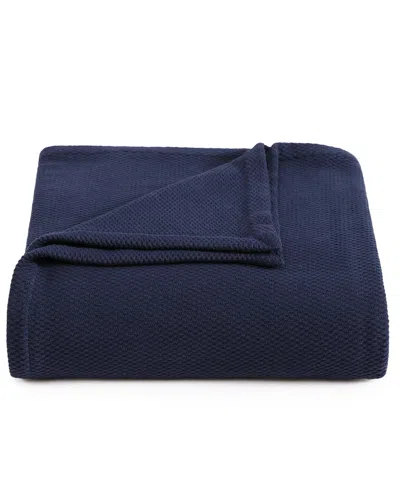 Tommy Hilfiger Pique Solid Cotton Blanket, Full/queen