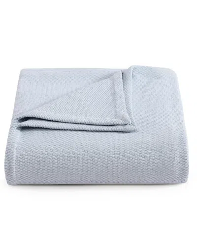 Tommy Hilfiger Pique Solid Cotton Blanket, Full/queen
