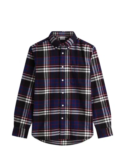 Tommy Hilfiger Plaid Button-down Shirt In Blue