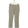 Tommy Hilfiger Plaid Flat Front Wool Pants In Green