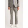 Tommy Hilfiger Plaid Flat Front Wool Pants In Gray