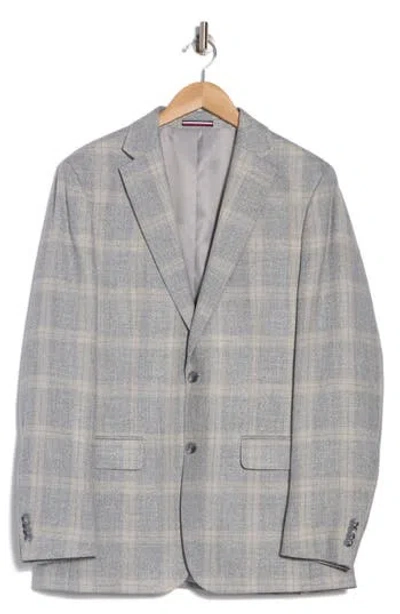 Tommy Hilfiger Plaid Sport Coat In Light Grey