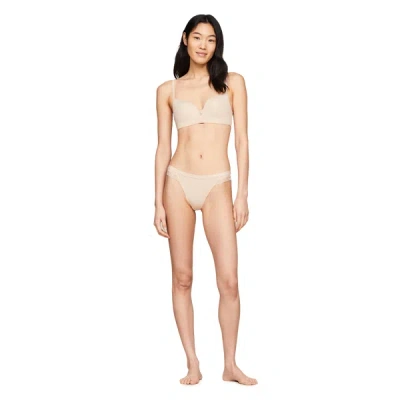 Tommy Hilfiger Plain Thong In Metallic