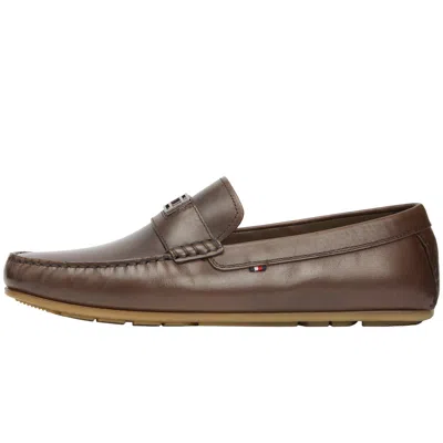 Tommy Hilfiger Plaque Driver Shoes Brown