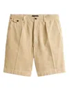 Tommy Hilfiger Pleated Cotton Shorts In Neutral