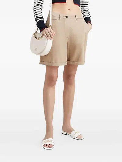 Tommy Hilfiger Pleated-cuffed Trousers In Nude