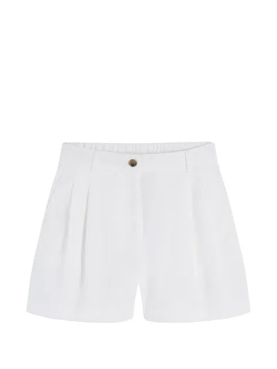 Tommy Hilfiger Pleated Elasticated-waist Shorts In White