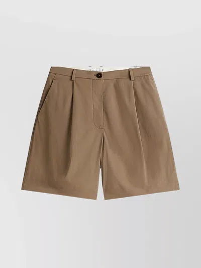 TOMMY HILFIGER PLEATED FRONT SHORTS WITH POCKETS AND LOOPS
