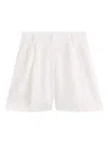 Tommy Hilfiger Pleated High-waisted Shorts In Neutral