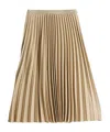 Tommy Hilfiger Gonna Fluid Pleated Pull On Midi Skirt In Nude
