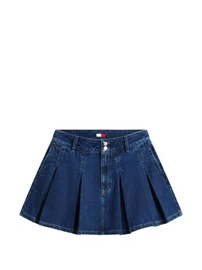 Tommy Hilfiger Pleated Mini Skirt In Blue