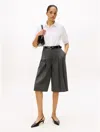 Tommy Hilfiger Pleated Pinstripe Wide In Gray