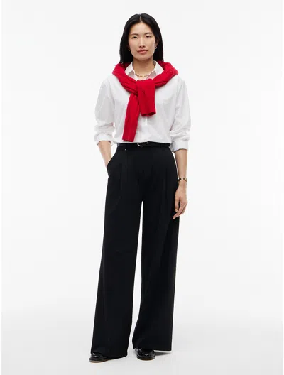 Tommy Hilfiger Pleated Stretch Twill Wide Leg Pant In White