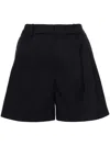 Tommy Hilfiger Pleated Textured Shorts In Blue