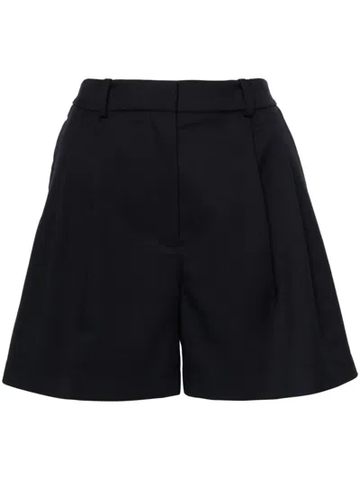Tommy Hilfiger Pleated Textured Shorts In Blue