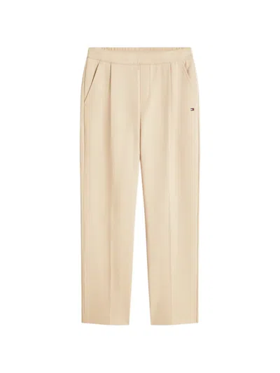 Tommy Hilfiger Pleated Track Pants In Brown
