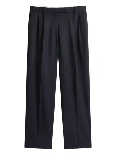 Tommy Hilfiger Pleated Trousers In Blue