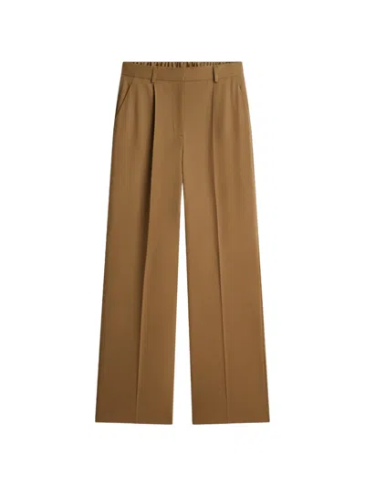 Tommy Hilfiger Pleated Trousers In Brown