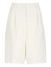 Tommy Hilfiger Pleated Welt-pocket Shorts In White