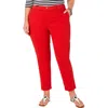 Tommy Hilfiger Plus Hampton Womens Slim High-rise Chino Pants In Red