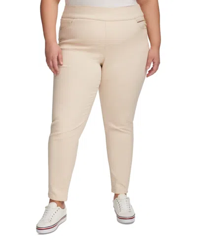 Tommy Hilfiger Plus Size Gramercy Sateen Ankle Pants, Created For Macy's In Pirouette