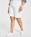 Tommy Hilfiger Plus Size Hollywood Bermuda Shorts In White