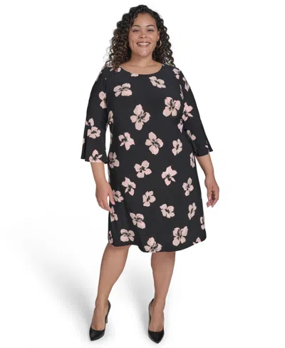 Tommy Hilfiger Plus Size Jersey Floral-print Shift Dress