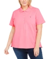 TOMMY HILFIGER PLUS SIZE SHORT-SLEEVE POLO SHIRT