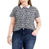 Tommy Hilfiger Plus Size Buttercup Floral-print Polo Shirt In Multi