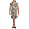Tommy Hilfiger Plus Womens Floral Knee Midi Dress In Multi