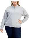 Tommy Hilfiger Plus Size Logo Quarter-zip Sweatshirt In Multi